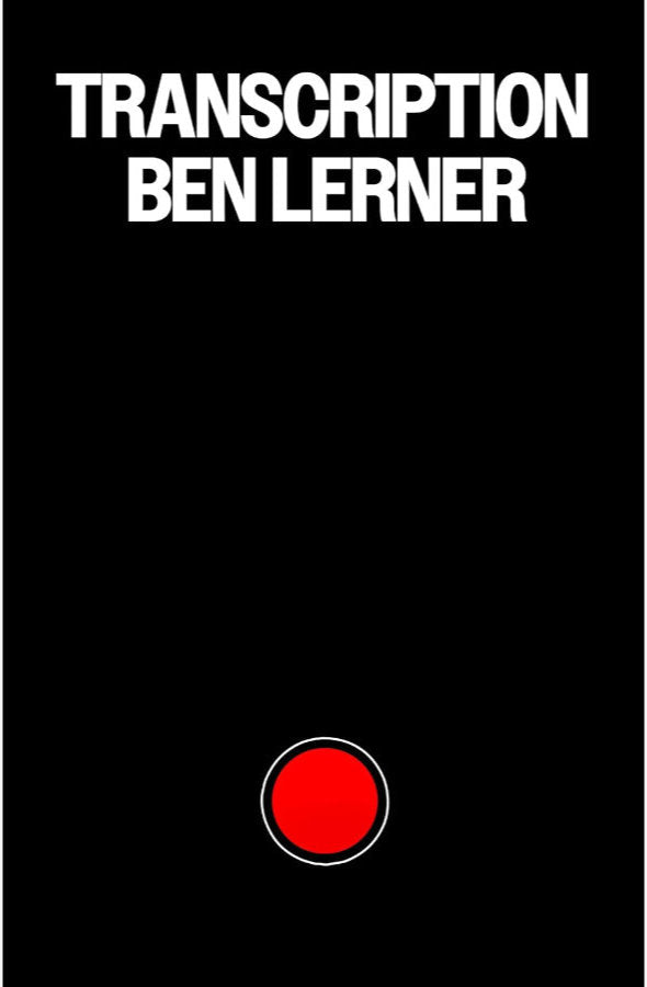 Book cover of Transcription by Ben Lerner at Wild and the Sage, Galle, Sri Lanka
