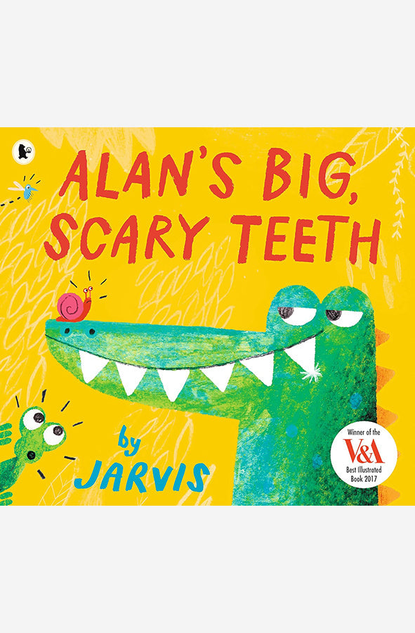 Book cover of Alan's Big, Scary Teeth by Jarvis at Wild and the Sage, Galle, Sri Lanka