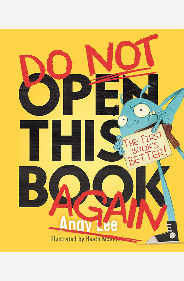 Book cover of Do Not Open This Book Again by Andy Lee at Wild and the Sage, Galle, Sri Lanka