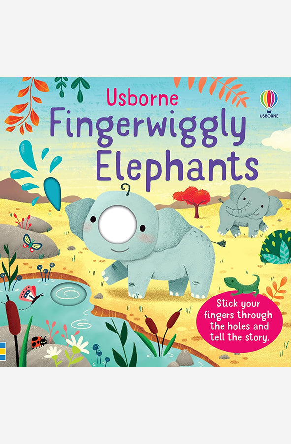 Book cover of Fingerwiggly Elephants by Felicity Brooks at Wild and the Sage, Galle, Sri Lanka