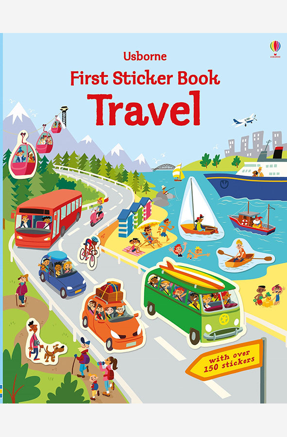 Book cover of First Sticker Book - Travel by Usborne at Wild and the Sage, Galle, Sri Lanka