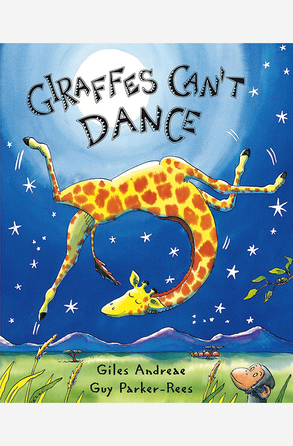 Book cover of Giraffes Can't Dance by Giles Andreae at Wild and the Sage, Galle, Sri Lanka