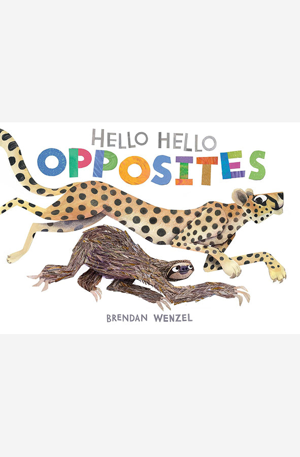 Book cover of Hello Hello Opposites by Brendan Wenzel at Wild and the Sage, Galle, Sri Lanka
