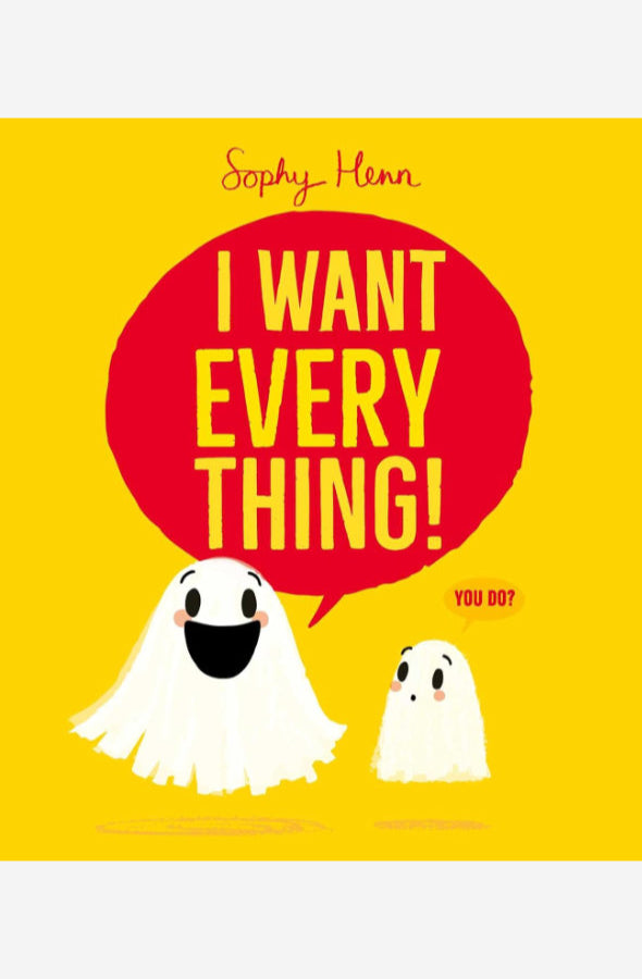 Book cover of I Want Everything by Sophy Henn at Wild and the Sage, Galle, Sri Lanka