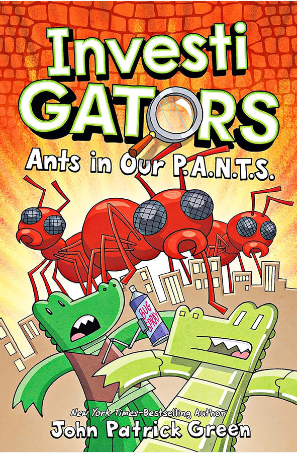 Book cover of InvestiGators: Ants in Our P.A.N.T.S. by John Patrick Green at Wild and the Sage, Galle, Sri Lanka