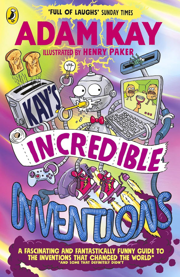 Book cover of Kay’s Incredible Inventions by Adam Kay at Wild and the Sage, Galle, Sri Lanka