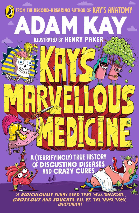 Book cover of Kay's Marvellous Medicine by Adam Kay at Wild and the Sage, Galle, Sri Lanka