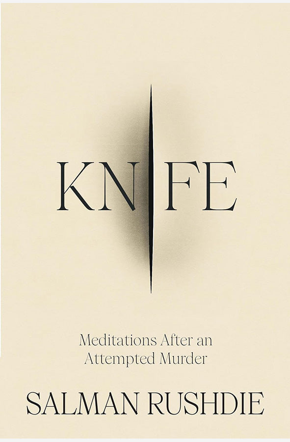 Book cover of Knife: Meditations After an Attempted Murder by Salman Rushdie at Wild and the Sage, Galle, Sri Lanka