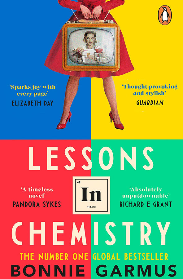 Book cover of Lessons in Chemistry Paperback by Bonnie Garmus at Wild and the Sage, Galle, Sri Lanka