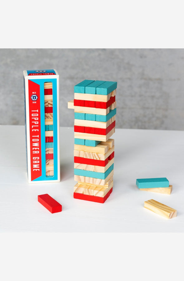 An image of Mini wooden topple tower - Wild Bear by Rex London Store at Wild and the Sage, Galle, Sri Lanka