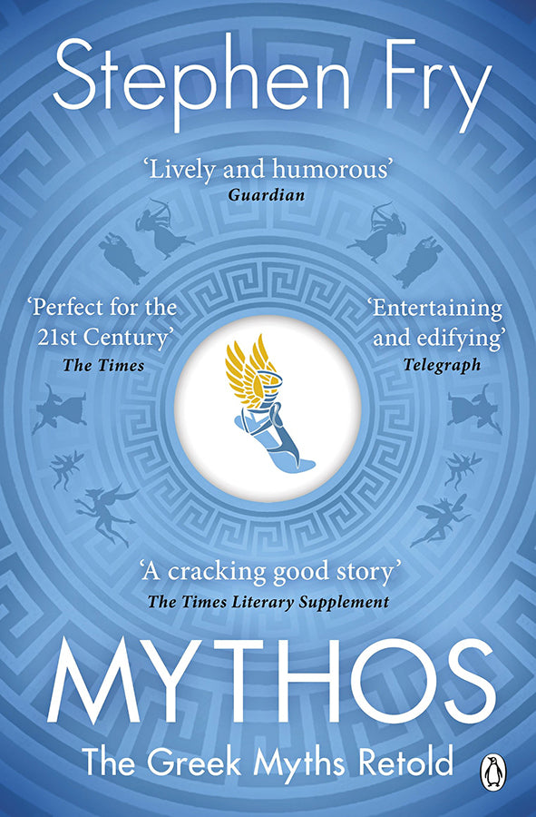 Book cover of Mythos by Stephen Fry at Wild and the Sage, Galle, Sri Lanka