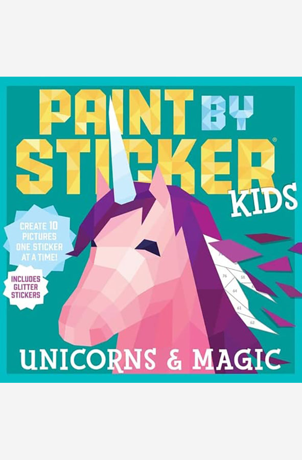 Book cover of Paint by Sticker Kids: Unicorns and Magic by Workman at Wild and the Sage, Galle, Sri Lanka