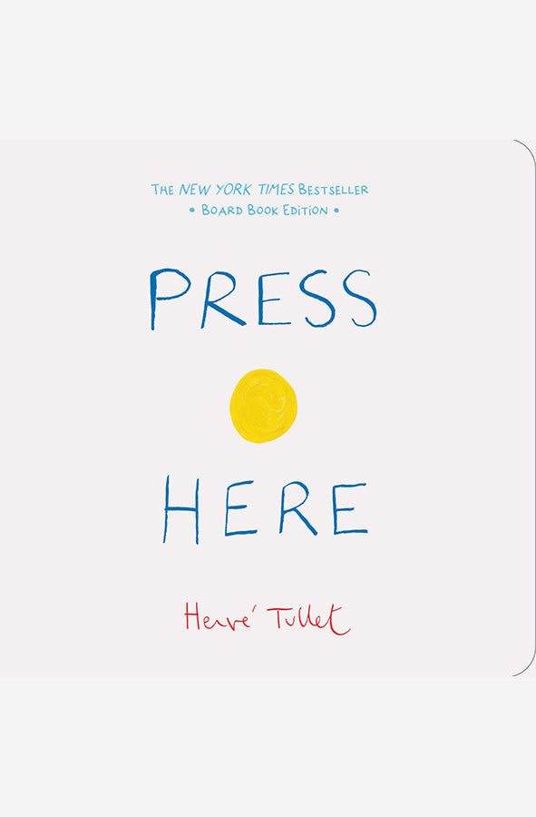 Book cover of Press Here by Herv≈Ω Tullet at Wild and the Sage, Galle, Sri Lanka