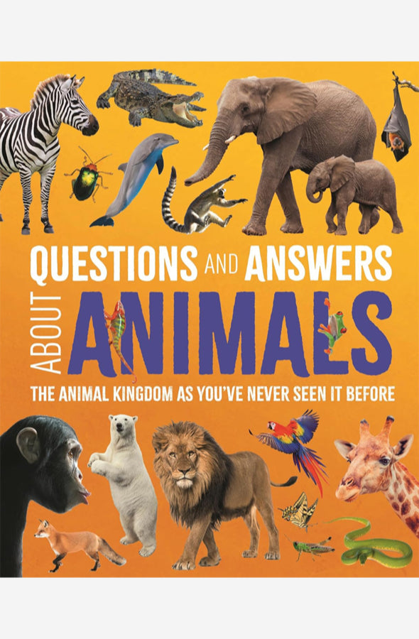 Book cover of Questions and Answers About Animals: The Animal Kingdom as You've Never Seen It Before (Science and Nature Q&A) by Dr Michael Leach at Wild and the Sage, Galle, Sri Lanka
