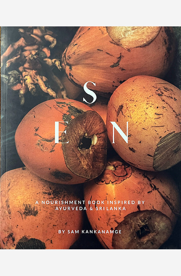 Book cover of Sen by Sam Kankanamge at Wild and the Sage, Galle, Sri Lanka