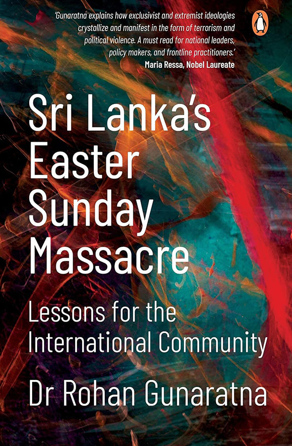 Book cover of Sri Lanka's Easter Sunday Massacre by Rohan Gunaratna at Wild and the Sage, Galle, Sri Lanka