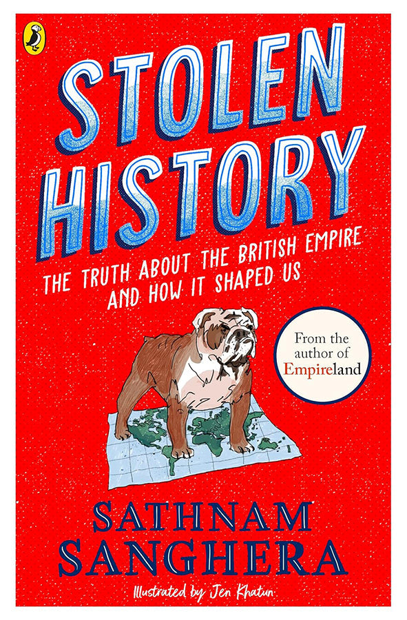 Book cover of Stolen History: The truth about the British Empire and how it shaped us by Sathnam Sanghera at Wild and the Sage, Galle, Sri Lanka