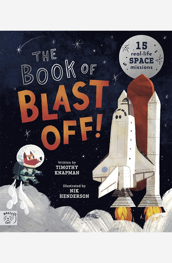 Book cover of The Book of Blast Off! by Timothy Knapman at Wild and the Sage, Galle, Sri Lanka