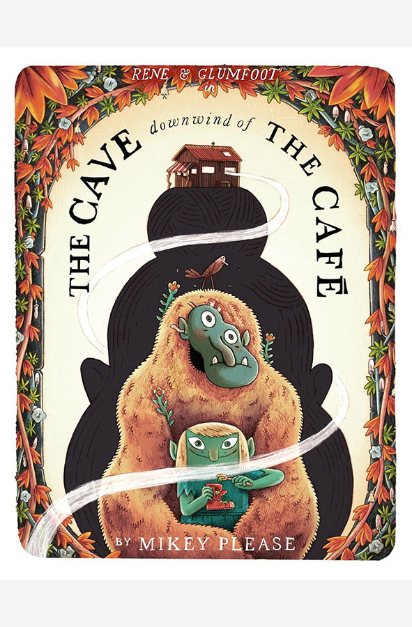Book cover of The Cave Downwind of the Cafe by Mikey Please at Wild and the Sage, Galle, Sri Lanka