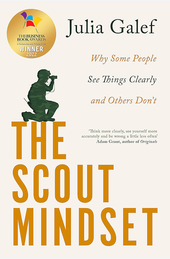 Book cover of The Scout Mindset by Julia Galef at Wild and the Sage, Galle, Sri Lanka