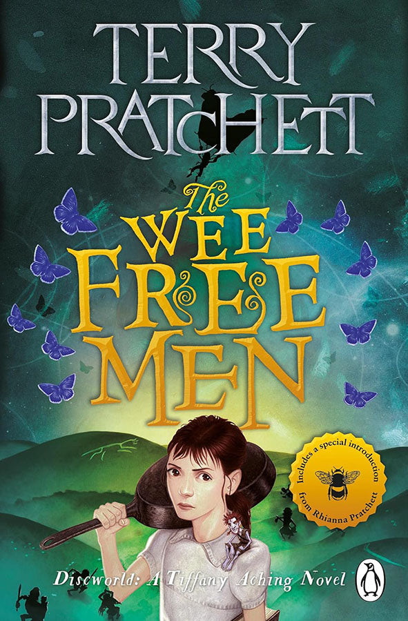 Book cover of The Wee Free Men by Terry Pratchett at Wild and the Sage, Galle, Sri Lanka