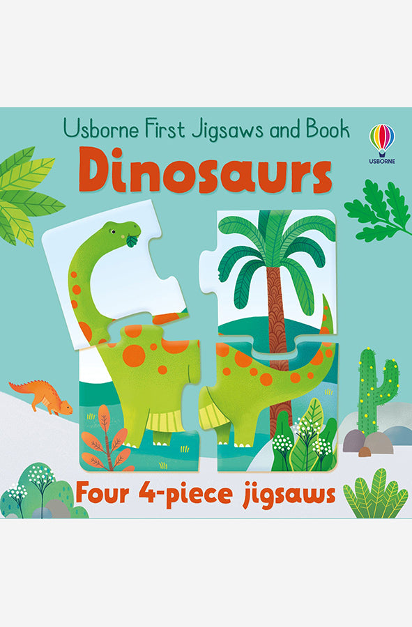Book cover of Usborne First Jigsaws and Book: Dinosaurs by Usborne at Wild and the Sage, Galle, Sri Lanka
