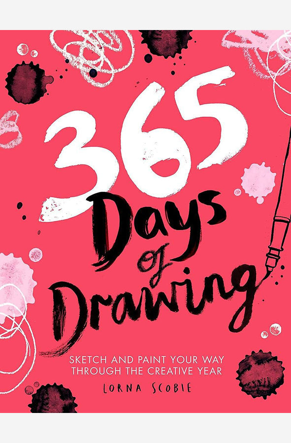 Book cover of 365 Days of Drawing: Sketch and Paint Your Way Through the Creative Year by Lorna Scobie at Wild and the Sage, Galle, Sri Lanka