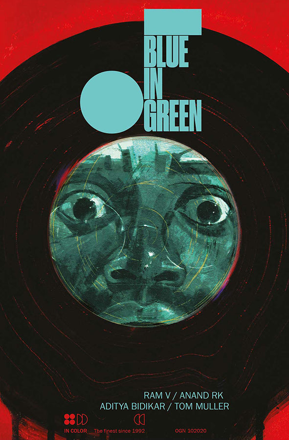 Book cover of Blue in Green by Ram V at Wild and the Sage, Galle, Sri Lanka