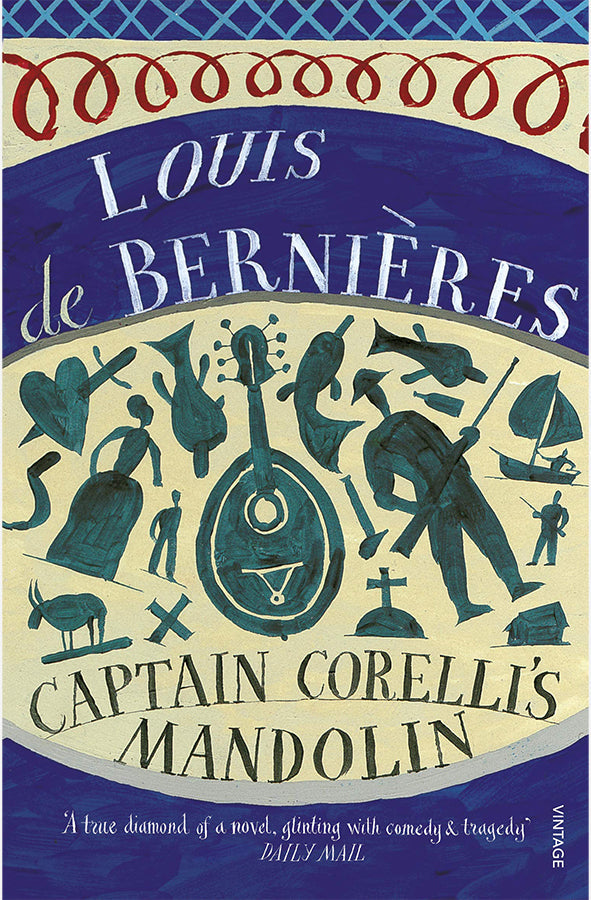Book cover of Captain Corelli's Mandolin by Louis de Bernieres at Wild and the Sage, Galle, Sri Lanka