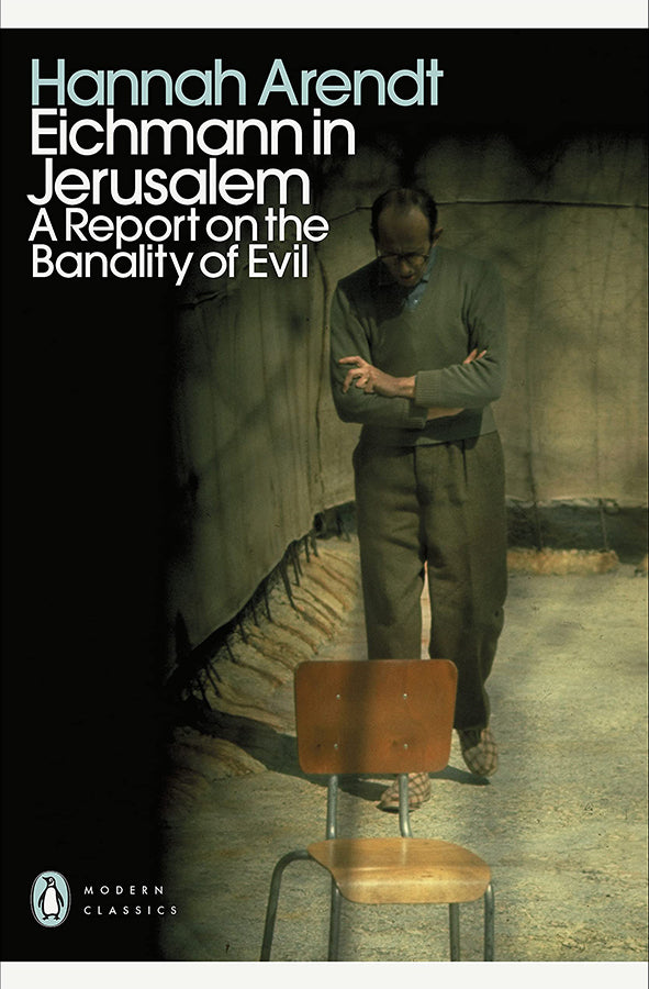 Book cover of Eichmann in Jerusalem by Hannah Arendt at Wild and the Sage, Galle, Sri Lanka