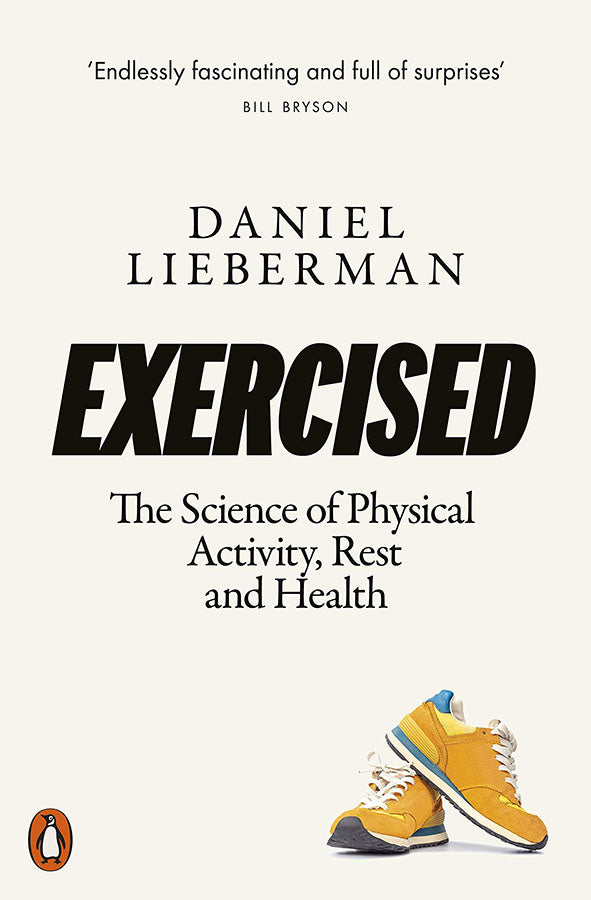 Book cover of Exercised by Daniel Lieberman at Wild and the Sage, Galle, Sri Lanka