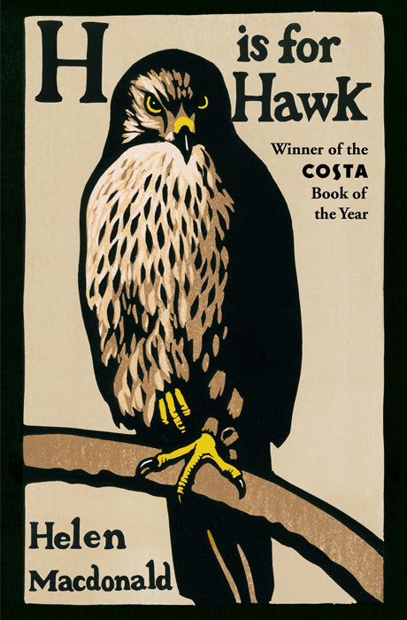 Book cover of H is for Hawk by Helen Macdonald at Wild and the Sage, Galle, Sri Lanka