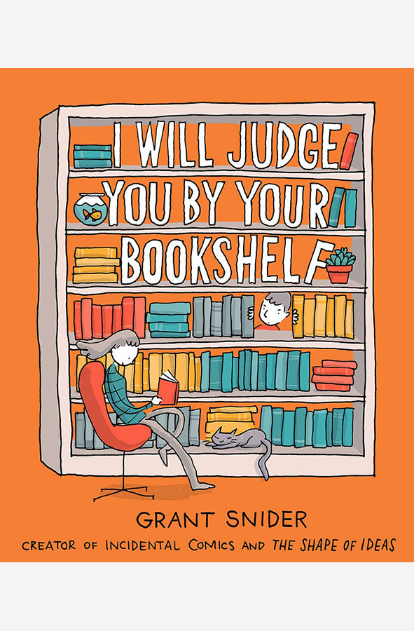 Book cover of I Will Judge You by Your Bookshelf by Grant Snider at Wild and the Sage, Galle, Sri Lanka