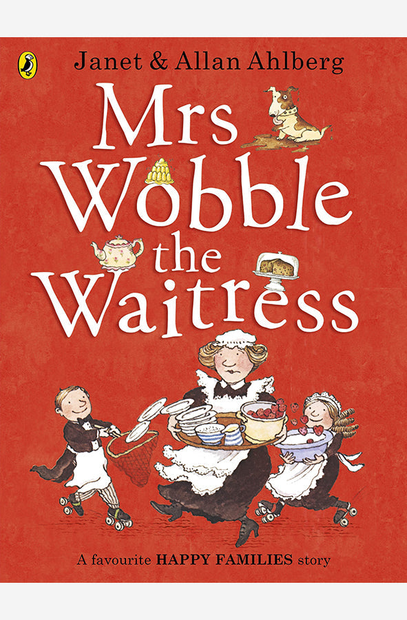 Book cover of Mrs Wobble the Waitress by Allan Ahlberg at Wild and the Sage, Galle, Sri Lanka