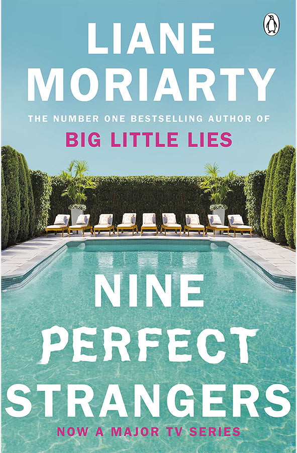 Book cover of Nine Perfect Stragers by Liane Moriarty at Wild and the Sage, Galle, Sri Lanka