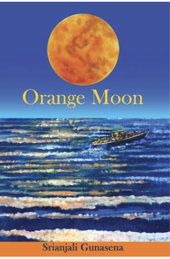 Book cover of Orange Moon by Srianjali Gunasena at Wild and the Sage, Galle, Sri Lanka