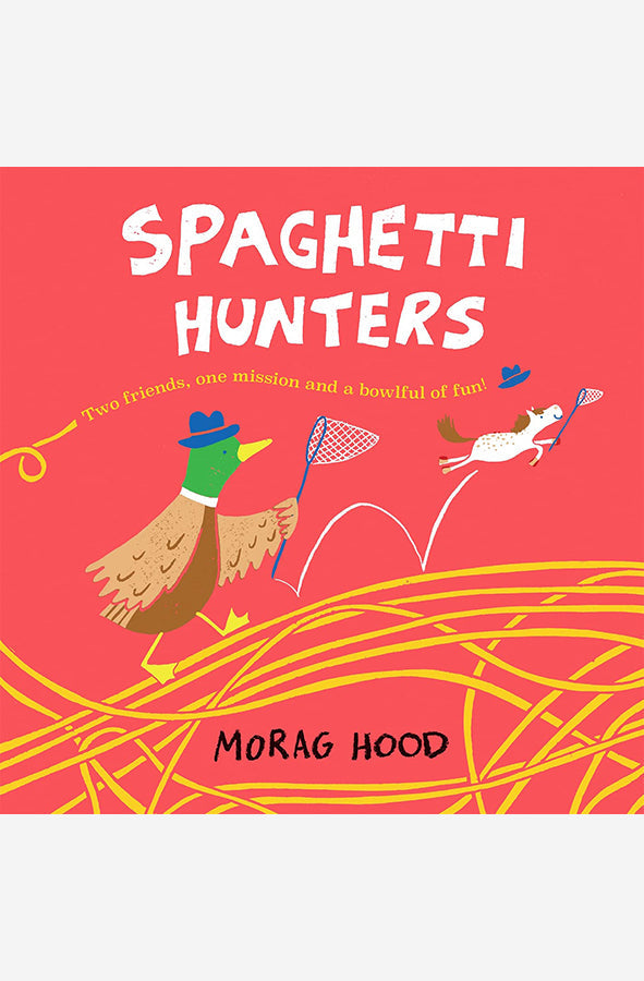 Book cover of Spaghetti Hunters by Morag Hood at Wild and the Sage, Galle, Sri Lanka
