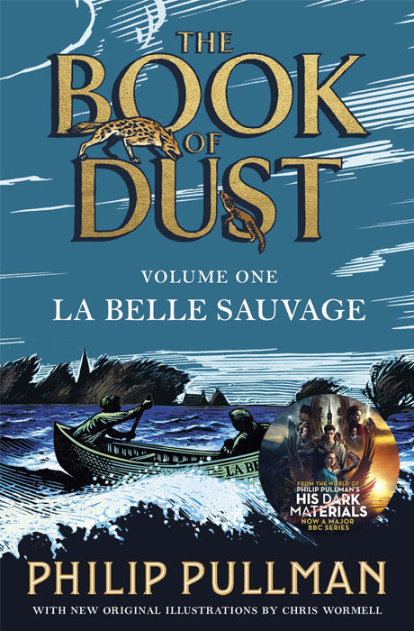 Book cover of The Book of Dust Vol 1: La Belle Sauvage by Philip Pullman at Wild and the Sage, Galle, Sri Lanka