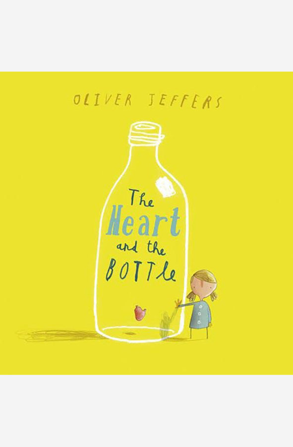 Book cover of The Heart and the Bottle by Oliver Jeffers at Wild and the Sage, Galle, Sri Lanka