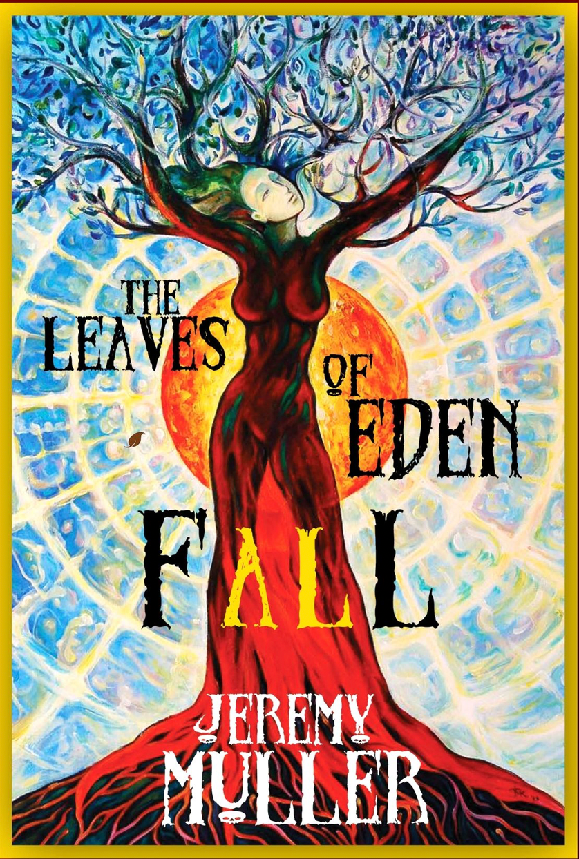Book cover of The Leaves of Eden Fall by Jeremy Muller at Wild and the Sage, Galle, Sri Lanka