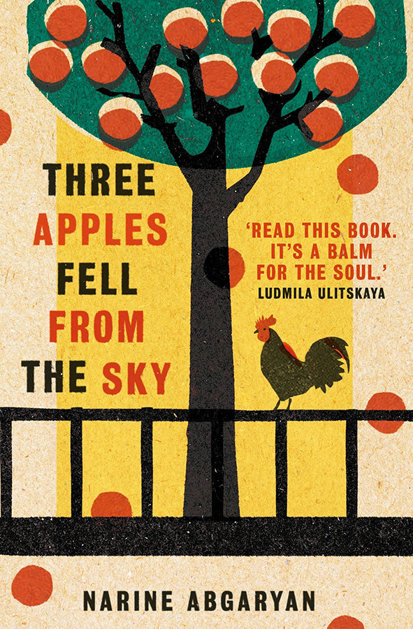Book cover of Three Apples Fell from the Sky by Narine Abgaryan at Wild and the Sage, Galle, Sri Lanka