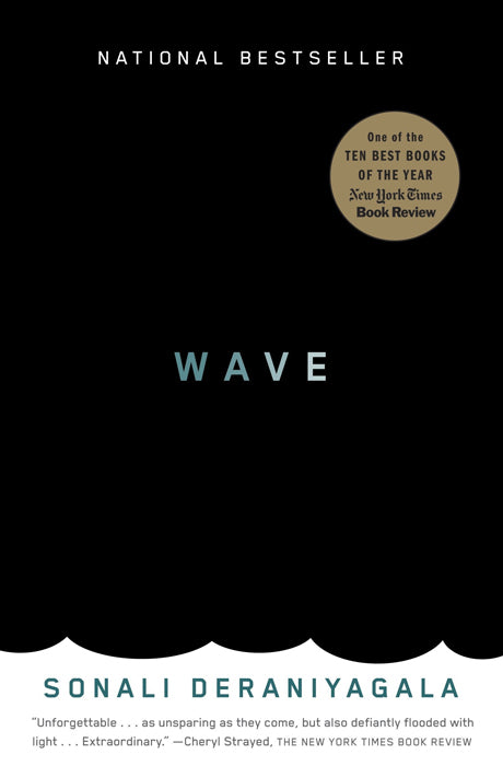 Book cover of Wave by Sonali Deraniyagala at Wild and the Sage, Galle, Sri Lanka