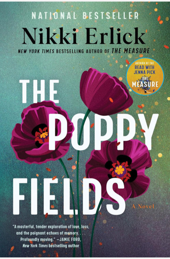 Book cover of The Poppy Fields by Nikki Erlick at Wild and the Sage, Galle, Sri Lanka