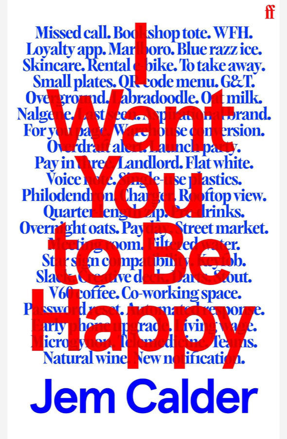 Book cover of I Want You to Be Happy by Jem Calder at Wild and the Sage, Galle, Sri Lanka