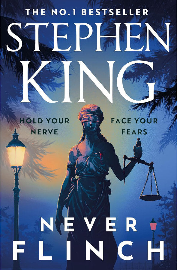 Book cover of Never Flinch by Stephen King at Wild and the Sage, Galle, Sri Lanka