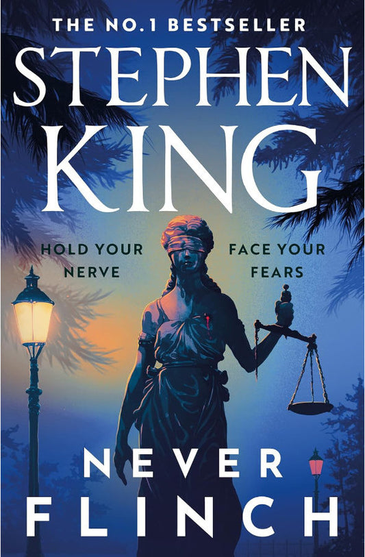Book cover of Never Flinch by Stephen King at Wild and the Sage, Galle, Sri Lanka