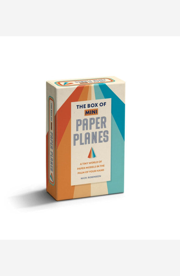 Book cover of The Box of Mini Paper Planes by Nick Robinson at Wild and the Sage, Galle, Sri Lanka