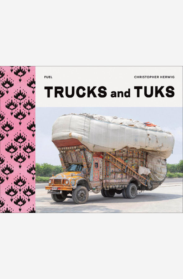 Book cover of Trucks and Tuks by Christopher Herwig at Wild and the Sage, Galle, Sri Lanka