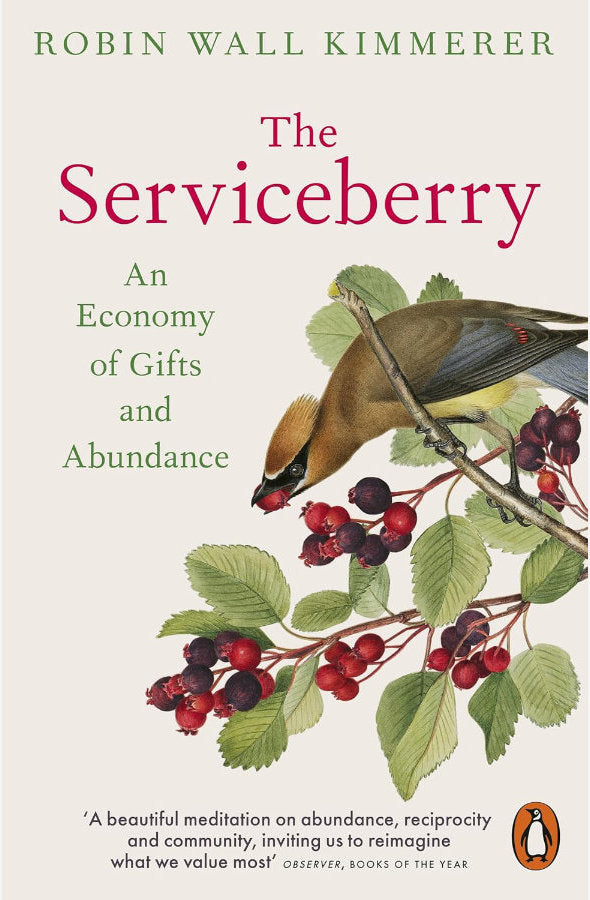 Book cover of The Serviceberry by Robin Wall Kimmerer at Wild and the Sage, Galle, Sri Lanka