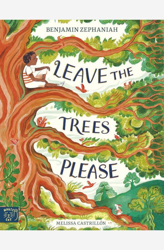 Book cover of Leave the Trees by Please by Benjamin Zephaniah at Wild and the Sage, Galle, Sri Lanka